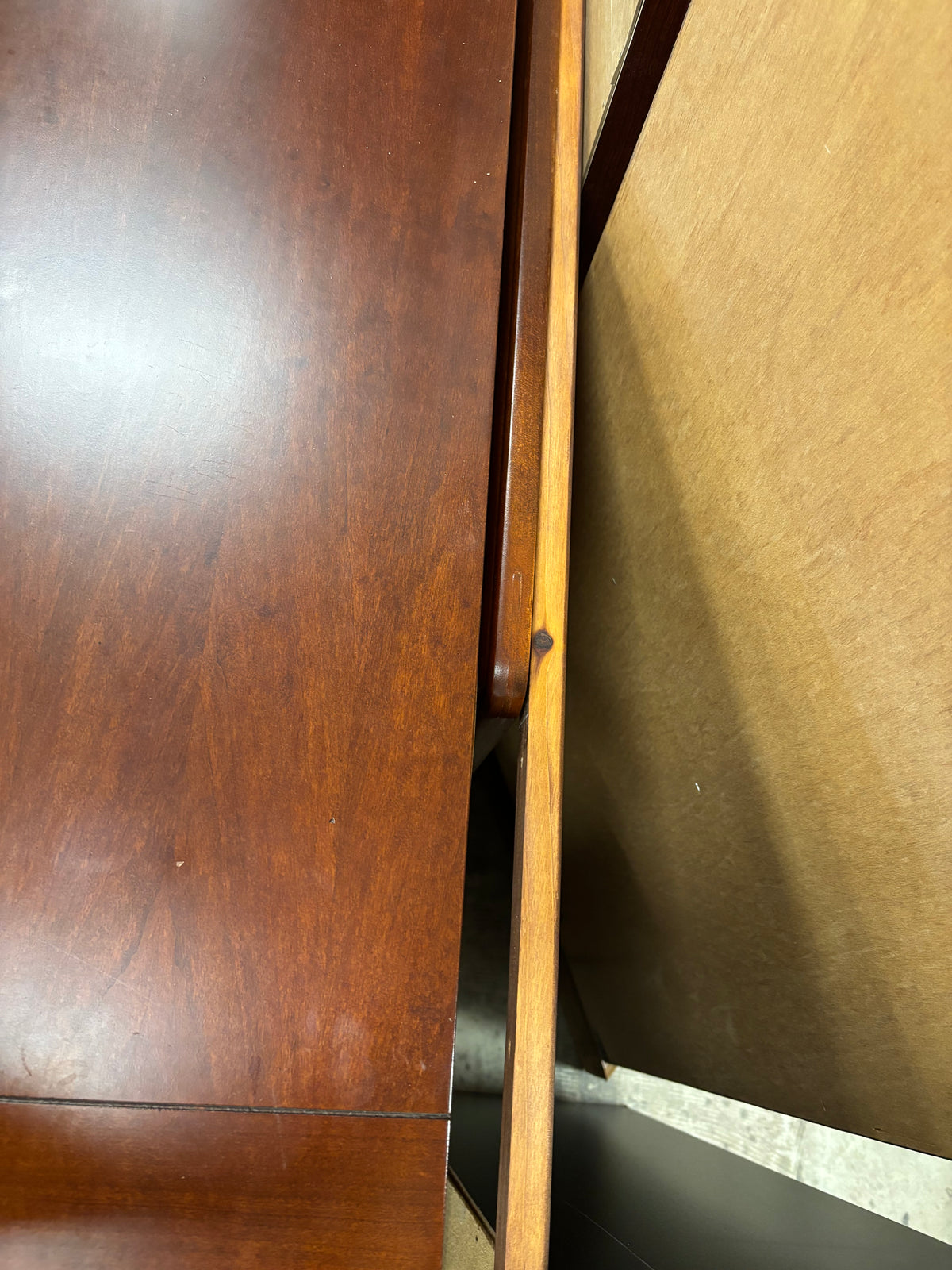 Large Cherry Wood Dresser with Mirror