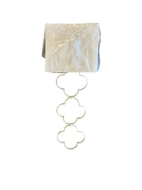 Silver Wall Sconce with Linen Shade