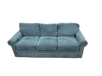 Blue 3-Seater Fabric Sofa