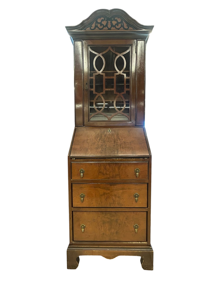 Chippendale Glass Secretary Desk