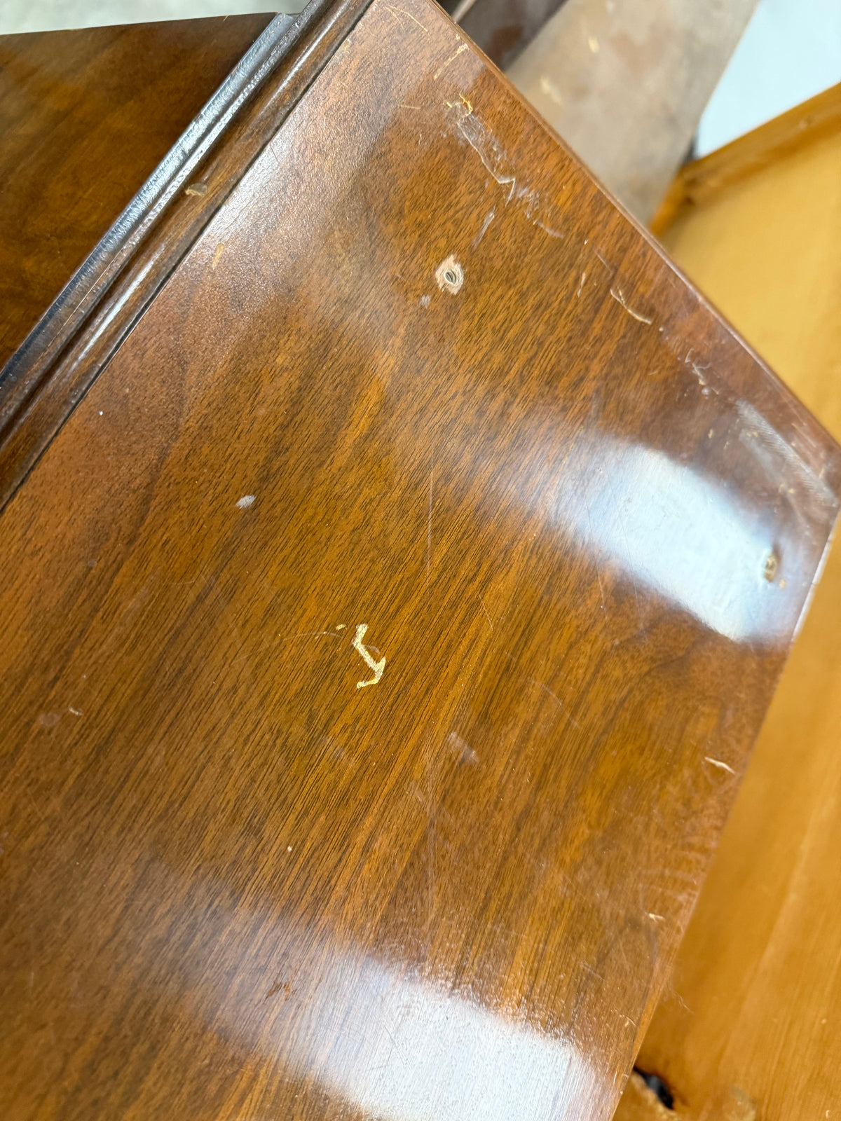 Dark Brown Slant-Front Secretary Desk