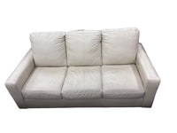 Contemporary Off White Leather Sofa