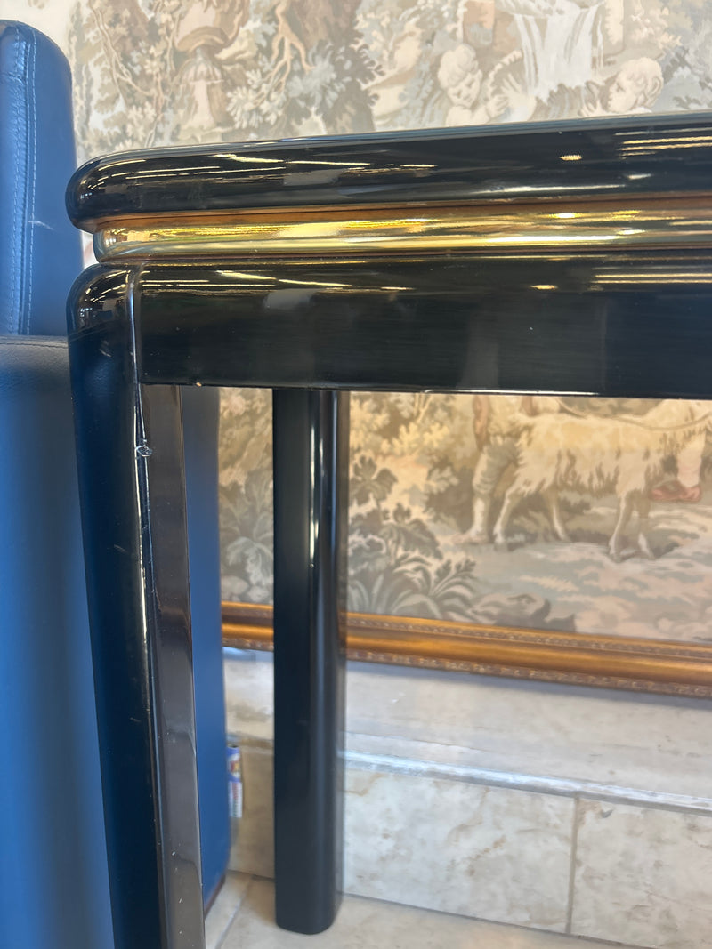 Orus Black Accent Table