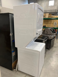 27" Stacked Electric Washer & Dryer in White