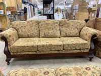 Tan Floral Sofa