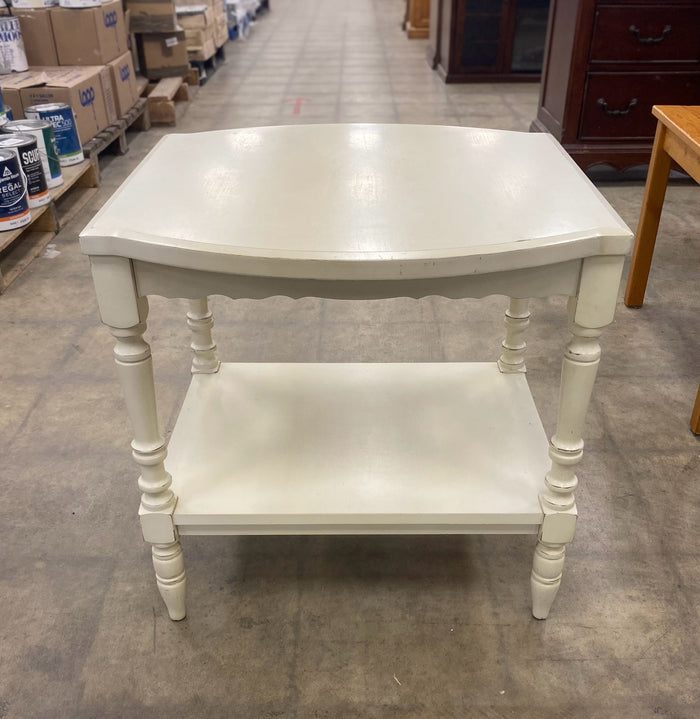 Off-White Small Curved Side Table