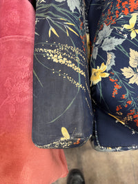Blue Floral 3-Seater Sofa