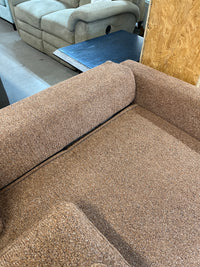 88"W Woven Light Brown Sofa