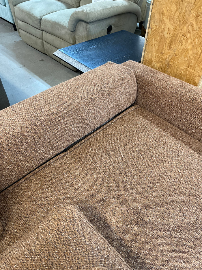 88"W Woven Light Brown Sofa