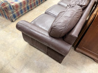 Chocolate Brown Leather 4-Seater Sectional Sofa