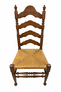 Vintage Dining Table with Six Chairs