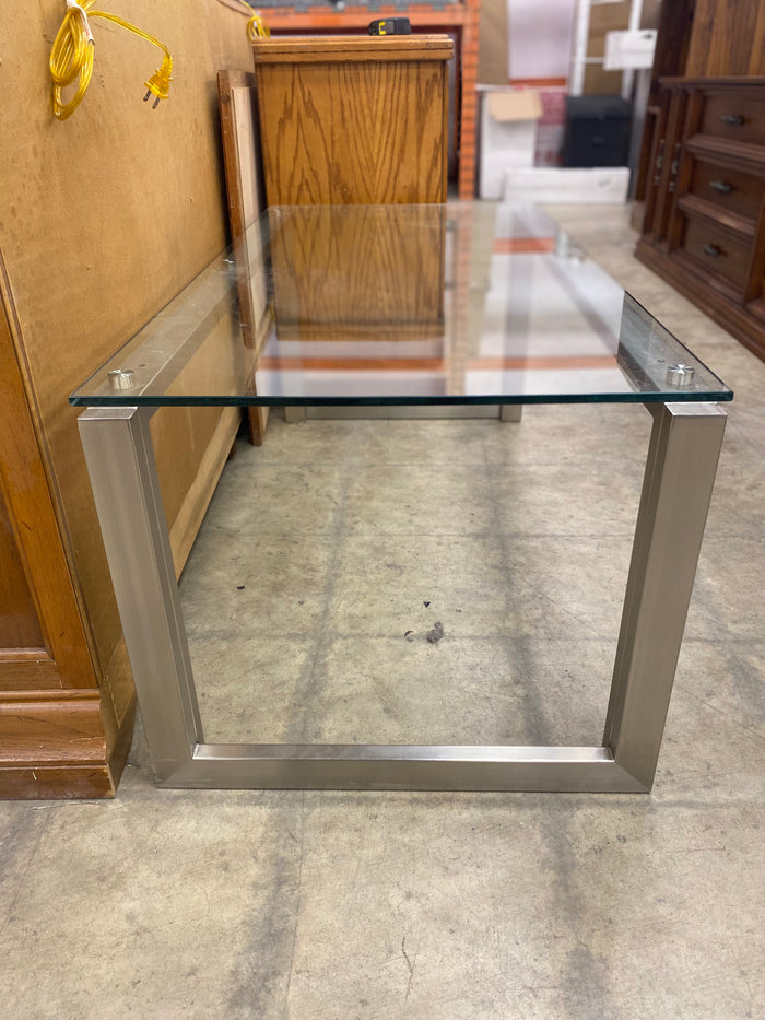 Metal Frame Glass Top Coffee Table