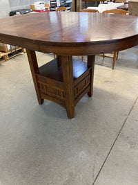 42" Diameter High Top Table w Leaf