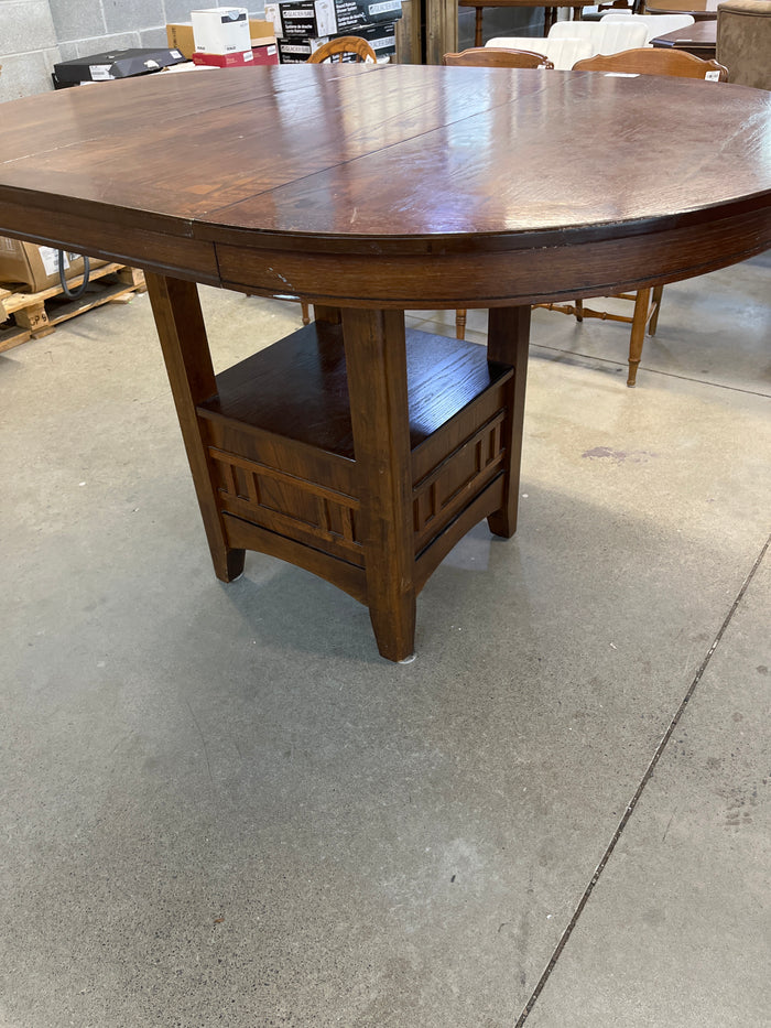 42" Diameter High Top Table w Leaf