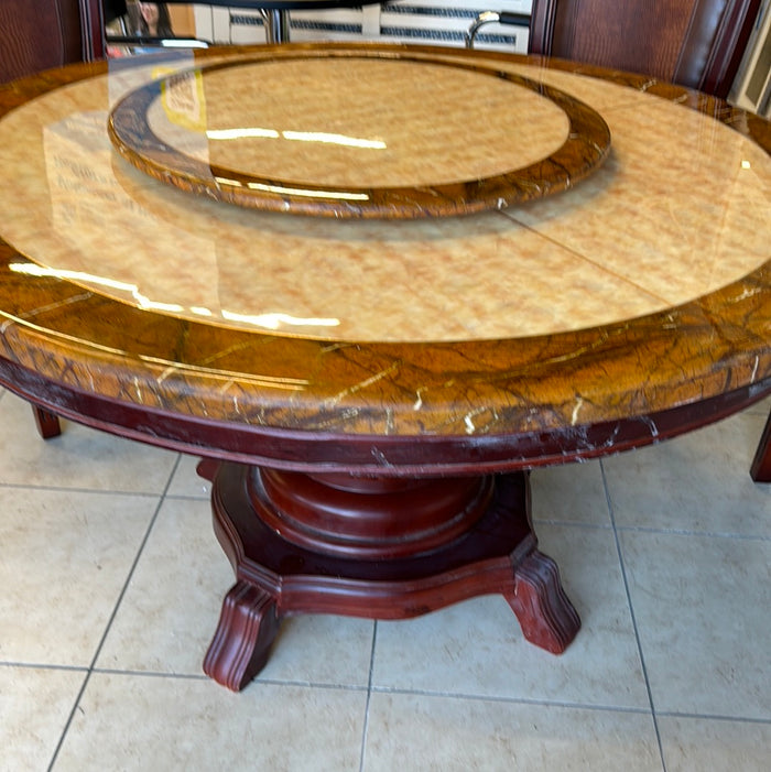 Lazy Suzan Stone Top Table