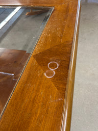 40"W Glass / Wood Coffee Table