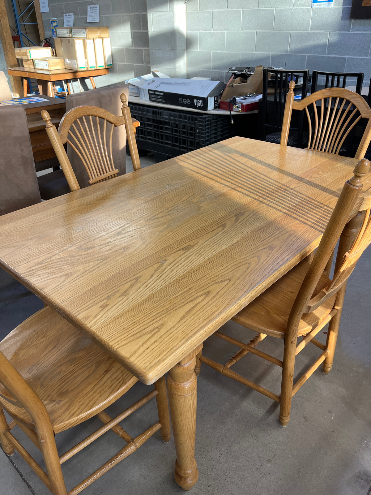 60"W Dining Set w/4 Chairs