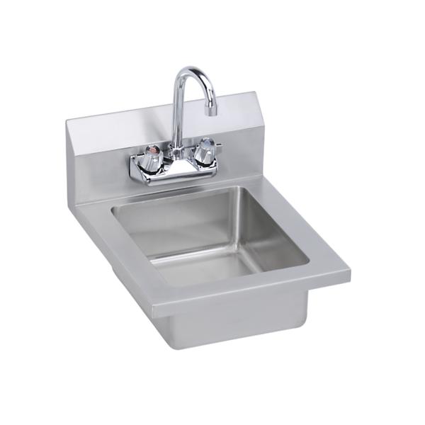 Elkay Stainless Steel 14" x 16-1/2" x 11" 18 Gauge Hand Sink with Faucet
