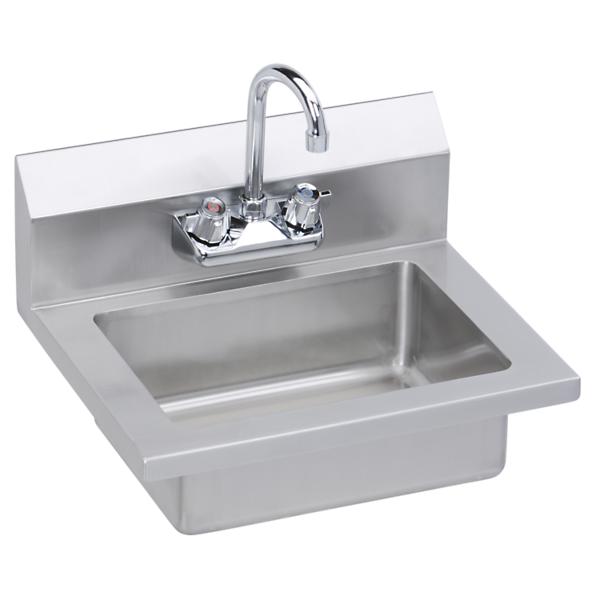 Elkay Stainless Steel 18" x 14-1/2" x 11" 18 Gauge Hand Sink with Faucet