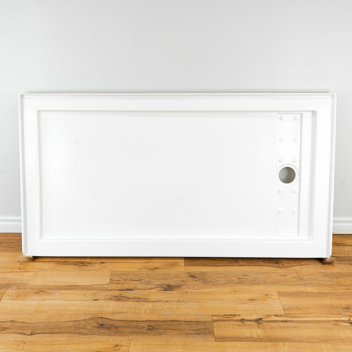 60" x 32" Acrylic Shower Base in White