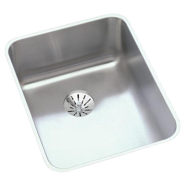 Elkay Lustertone Classic Stainless Steel, 16-1/2" x 20-1/2" x 7-7/8" Single Bowl Undermount Sink with Perfect Drain