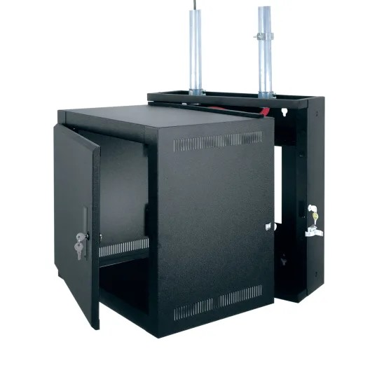 Pivoting Wall Rack with Front Door – 10RU, 22-in. Deep, EWR-10-22SD