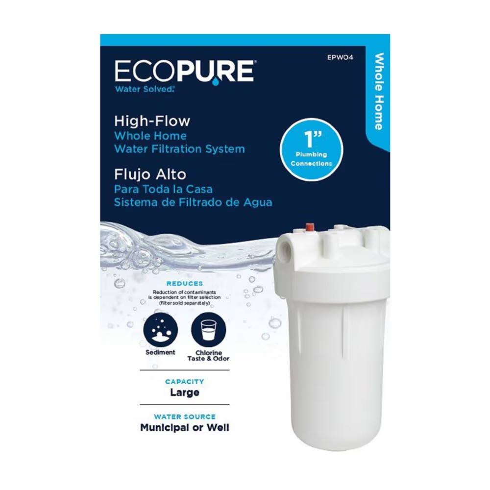 EcoPure High-Flow Whole Home Filtration System - White