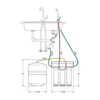 EcoPure Reverse Osmosis Undersink Chlorine, Lead, and Microbe Water Filtration System