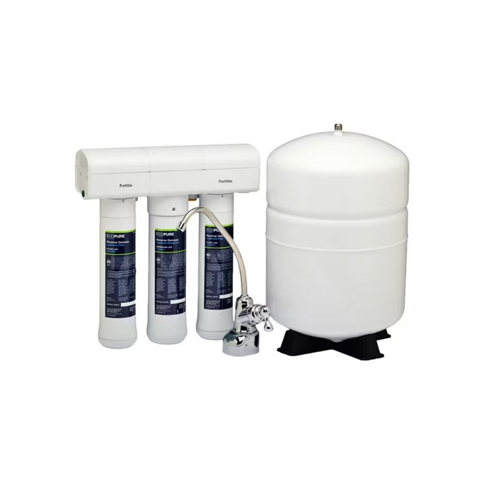 EcoPure Reverse Osmosis Undersink Chlorine, Lead, and Microbe Water Filtration System