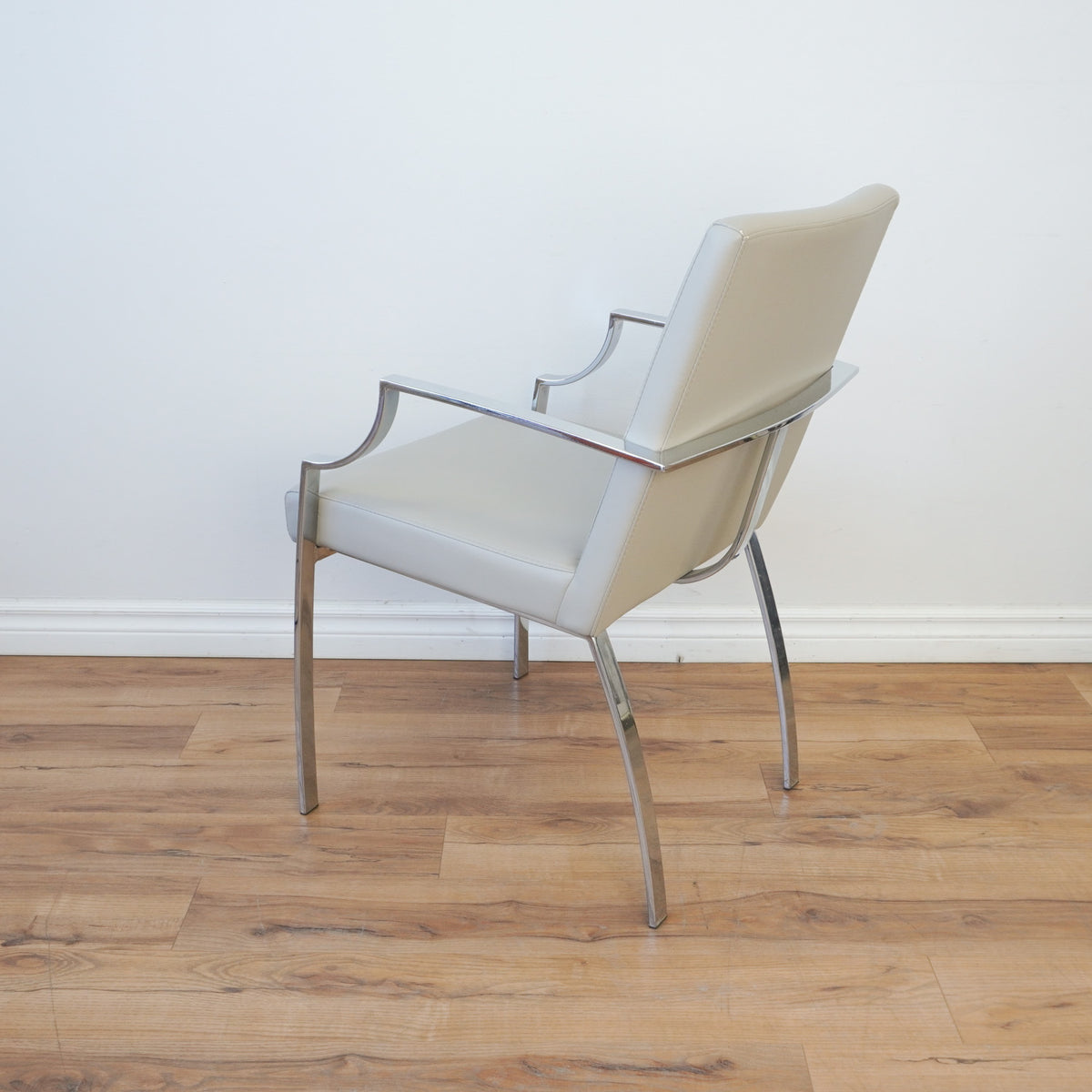 Ellen Leatherette Dining Chair in Dove Grey