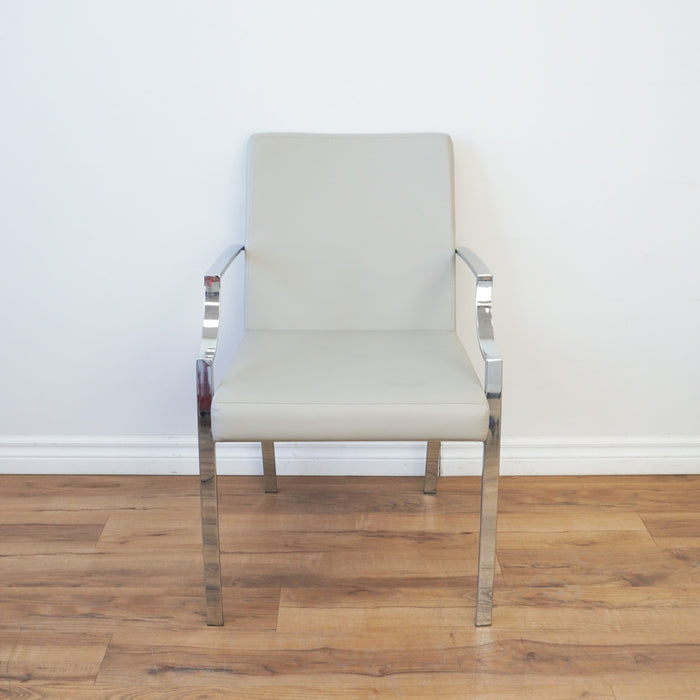 Ellen Leatherette Dining Chair in Dove Grey