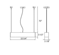 Eurofase 22.75" Wide Linear Pendant Light – Modern Aluminum Design, 23367-012