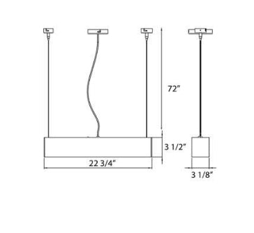 Eurofase 22.75" Wide Linear Pendant Light – Modern Aluminum Design, 23367-012