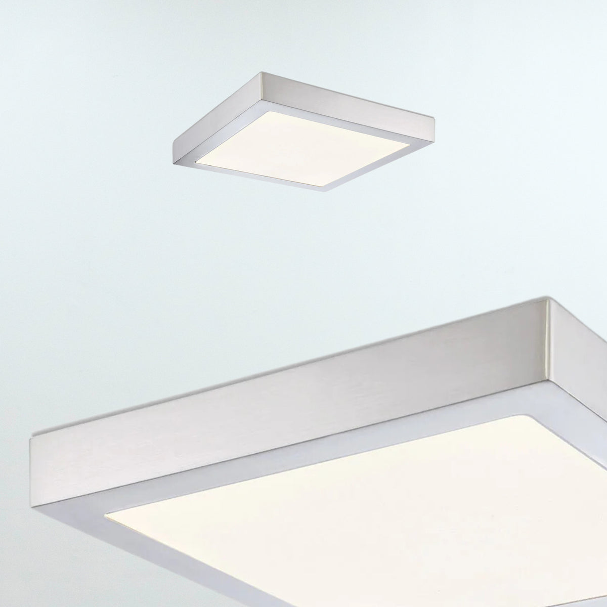 Avon LED Square Flush Mount - White