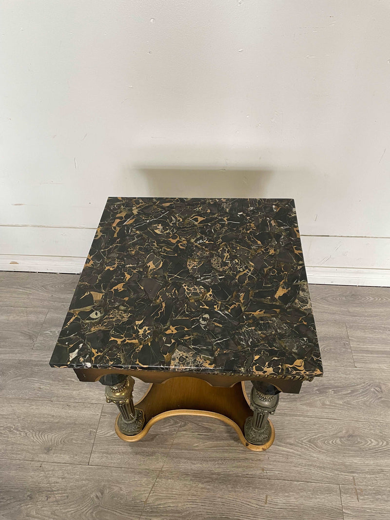 22" Natural Stone Top Side Table