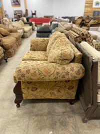 Tan Floral Loveseat