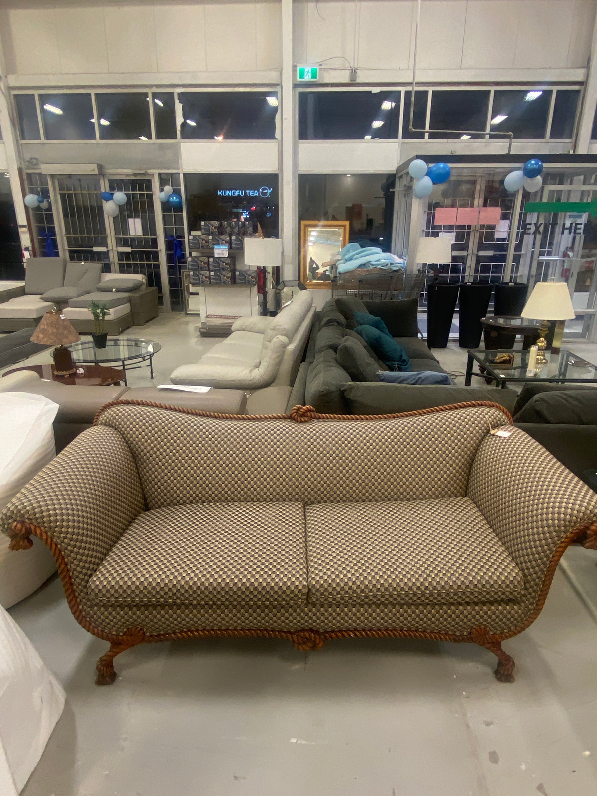 Antique 3-Seat sofa fully Restored Springs, Cushions Arm and Back Repadded, Recovered