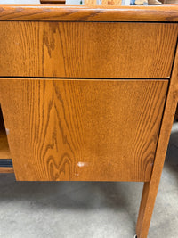 Long Vintage Oak Desk