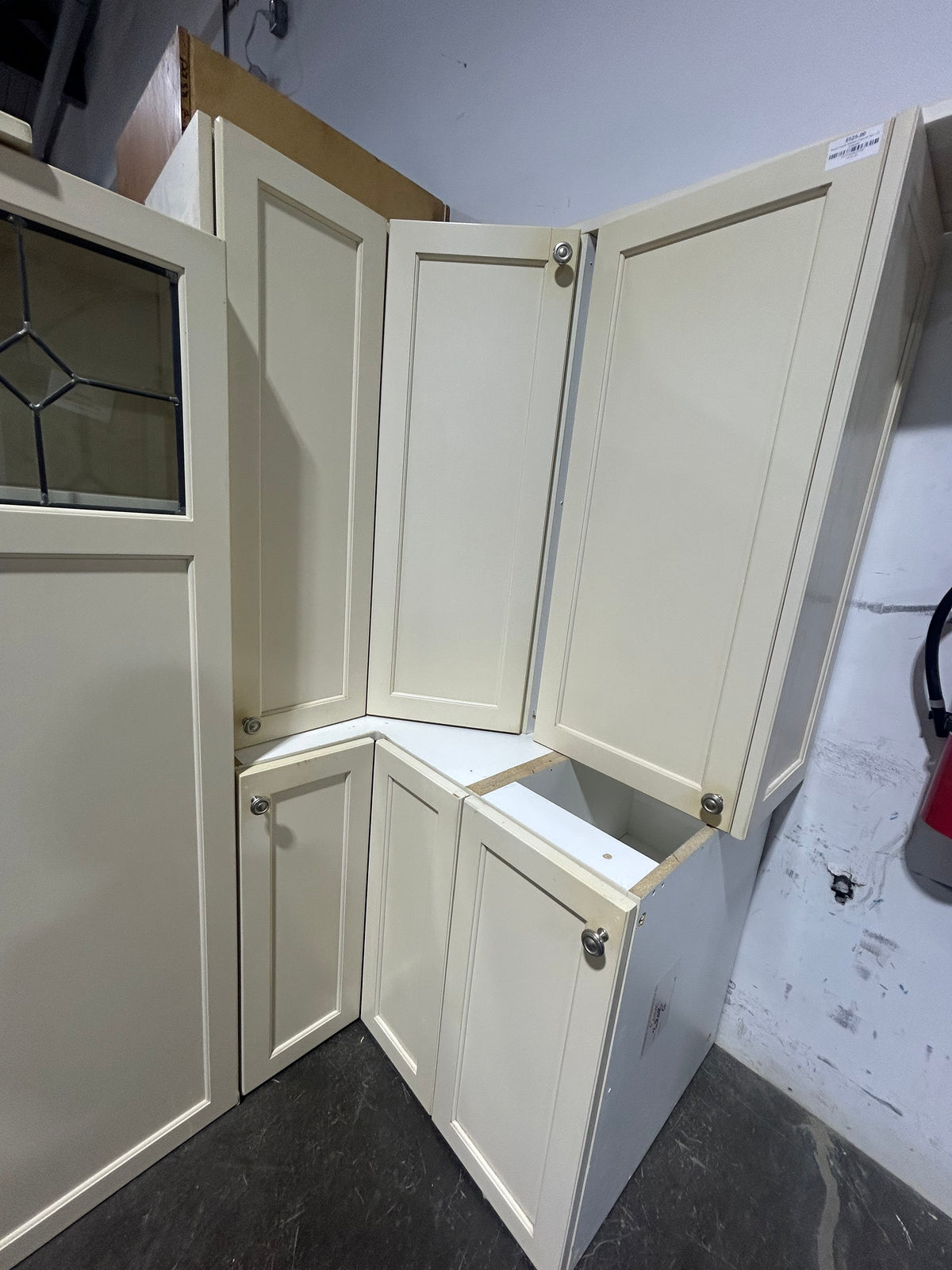 Cameo Beige Upper Kitchen Cabinet Set