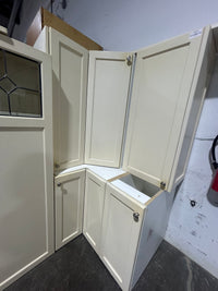 Cameo Beige Upper Kitchen Cabinet Set