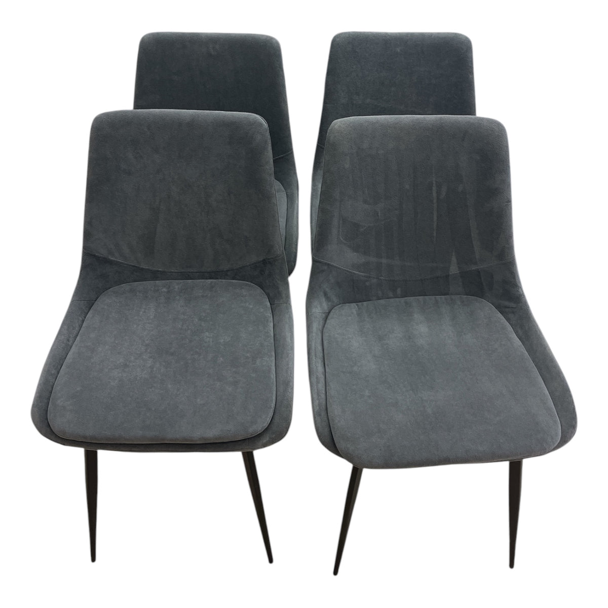 Gray Velvet Dining Chairs (Set of 4)