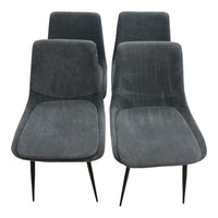 Gray Velvet Dining Chairs (Set of 4)