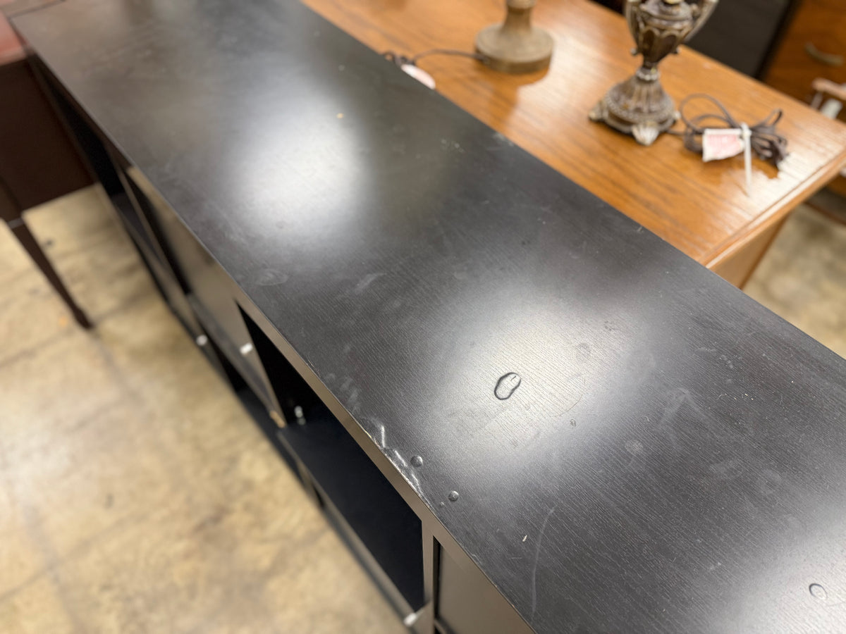 Black 8 Cube Shelving Unit