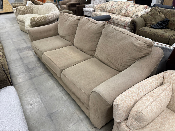 Beige 3-Seater Fabric Sofa