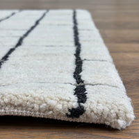 2x3-ft Blipmarks Neutral Laura Kirar Rug, 100% Wool, 2-0094104