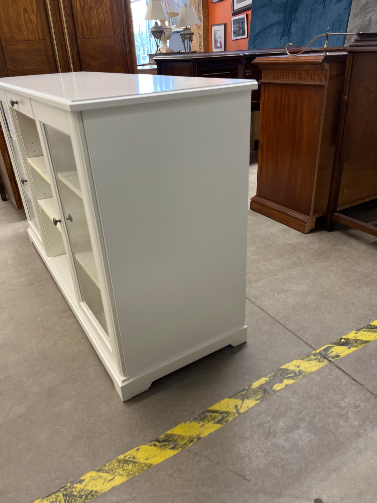 58"W White Sideboard