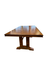 Solid Wood Rectangular Dining Table with 2 Leaflets