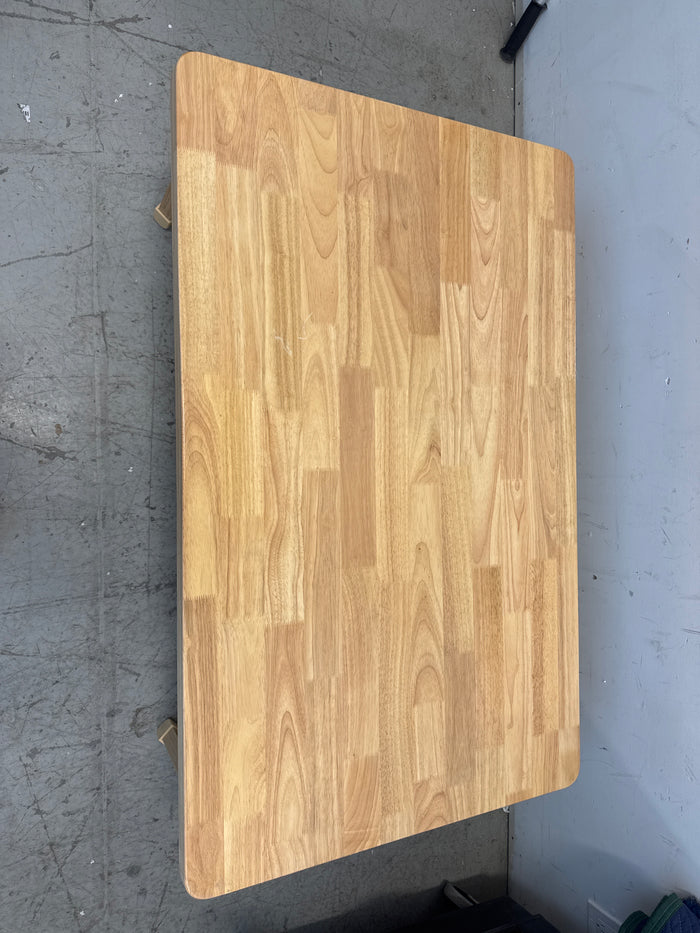 48” W - Natural wood Rectangle Table - 18" Height