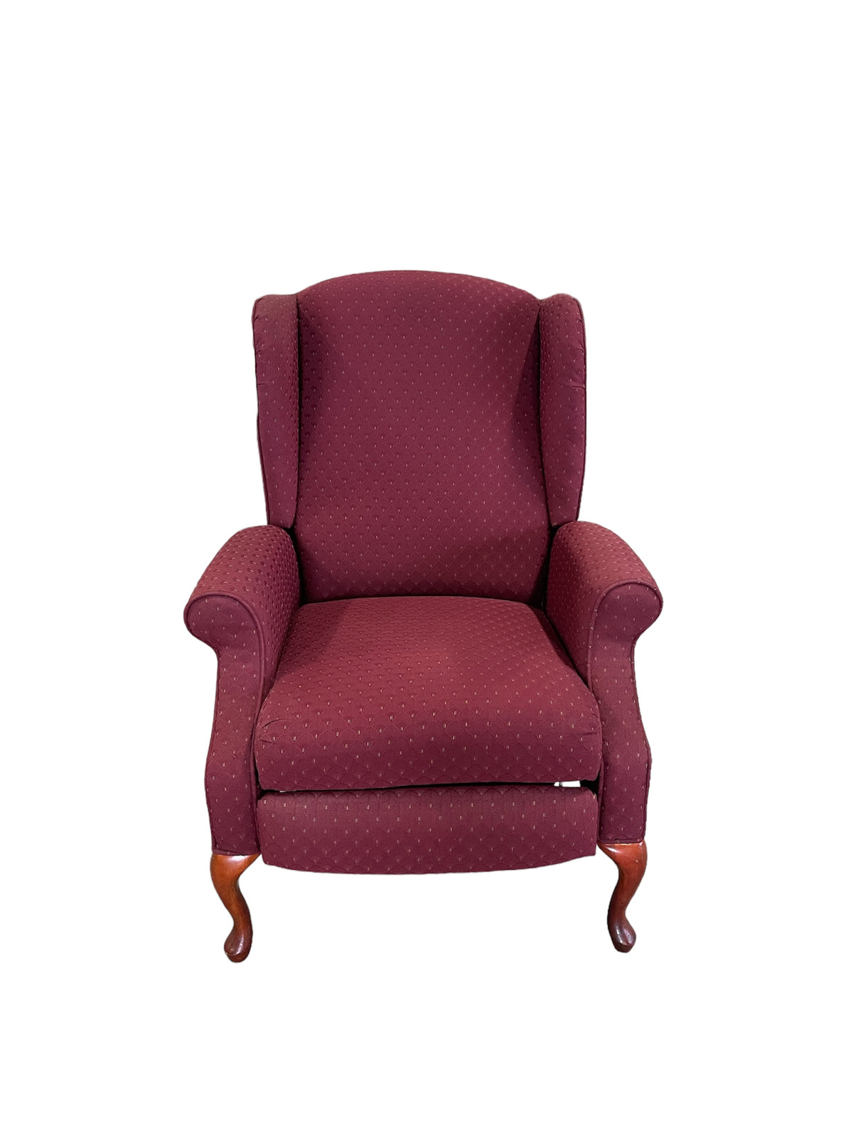 Red Upholstered Recliner Armchair