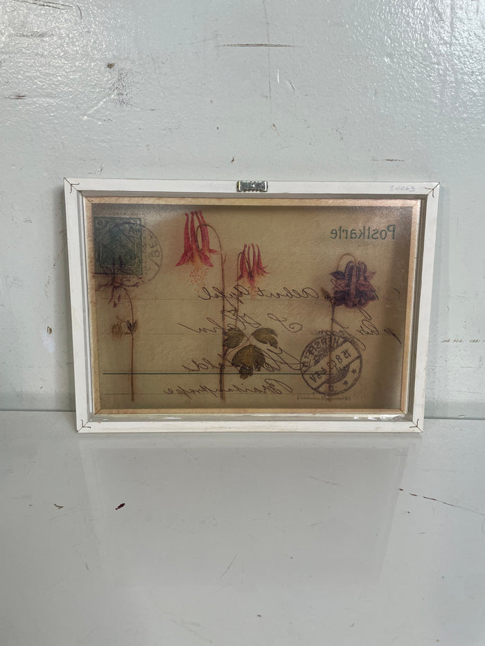 Framed Glass Art - Floral Postkarte